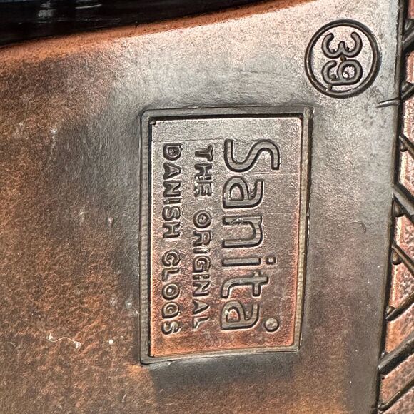 Sanita Sz 39 8 8.5 Clogs Red Metallic‎ Comfort Work Nurse - Picture 2 of 14